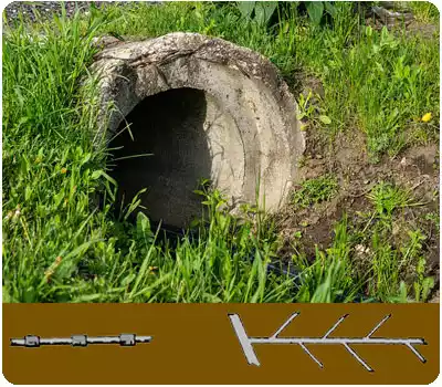 drenaje con tuberias para plantación  de manzanos 